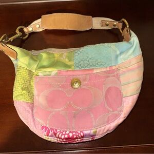 COACH | Hampton Preppy Patchwork Purse Hobo Pastel Shoulder Bag
